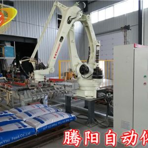 騰陽碼垛機器人編織袋碼垛省時省力