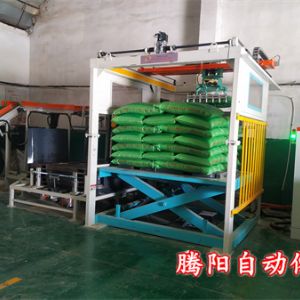 伸縮式輸送機和高位碼垛機完成卸車碼垛