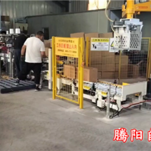 箱裝產(chǎn)品立柱碼垛機(jī)幾十公斤的產(chǎn)品輕松碼垛