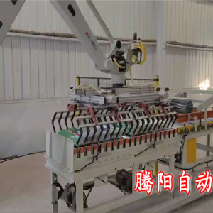 肥料碼垛機(jī)器人一次輕松碼垛兩包效率高